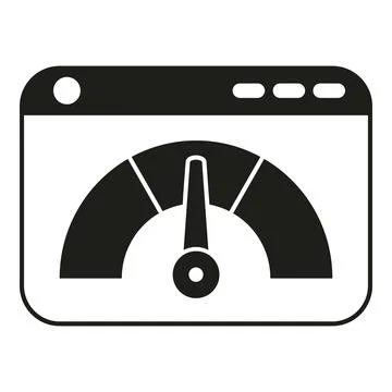 Browser window with website speed performance meter イラスト素材