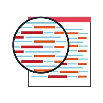 Browser window with zoom icon Illustrazione stock