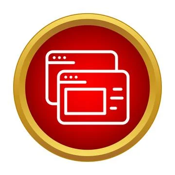 Browser windows icon representing user interface and internet Stockillustratie