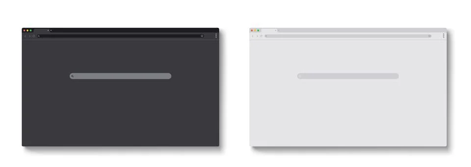 Browser windows set isolated on background Stock Illustration