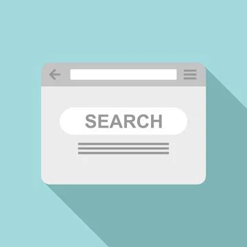 Browser wireframe icon flat . Computer internet Stock Illustration