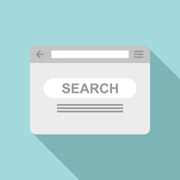 Browser wireframe icon flat vector. Computer internet Stock Illustration