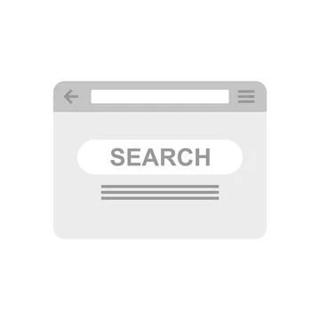 Browser wireframe icon flat vector. Computer internet 스톡 일러스트
