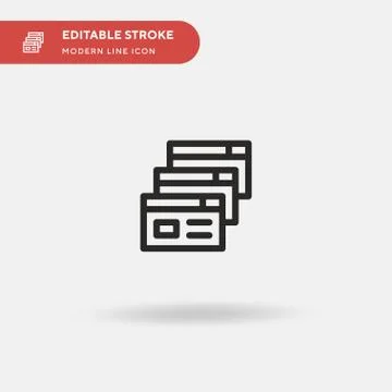 Browsers Simple vector icon. Illustration symbol design template for web mobi Stock Illustration