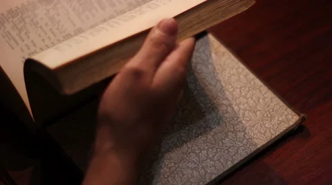 Browsing Book for a Certain Word Stock Footage 46111573