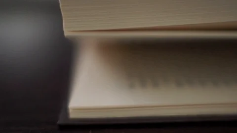 Browsing book pages close up shot shallow depth of field4 Stock Footage 115662463