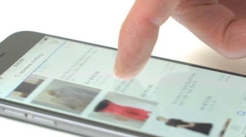 Browsing eBay app on smartphone Video stock 66791385