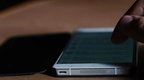 Browsing emails on smartphone Stock Footage 56821206