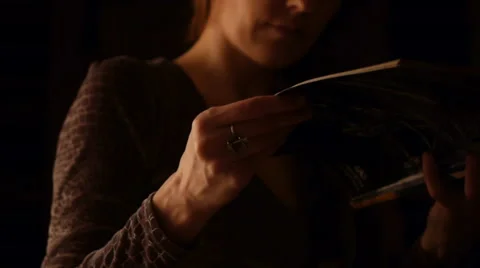 Browsing of the illustrated magazine Stock Footage 60071862