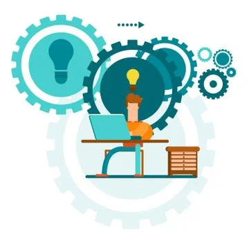 Browsing internet. Mobile communication and social network concept. Vector il Stock Illustration