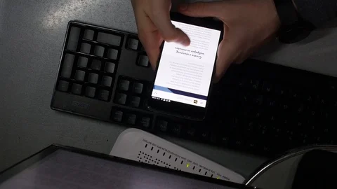 Browsing The Internet On The Phone Late Night Stock Footage 86763120
