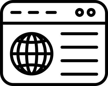 Browsing Line Icon Design Stock Illustration