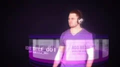 Browsing Music and Dancing (Purple) Stock After Effects