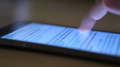 Browsing News Smart Phone Stock Footage 38852704