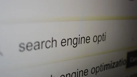 Browsing seo on the google internet website. search engine optimization. Stock Footage 234873733