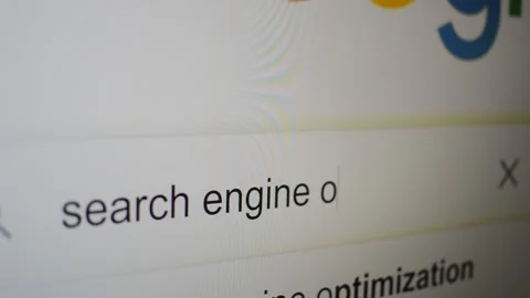Browsing seo on the google internet website. search engine optimization. Stock Footage 234873749