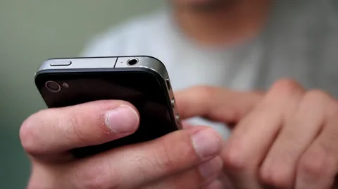 Browsing On Smartphone Stock Footage