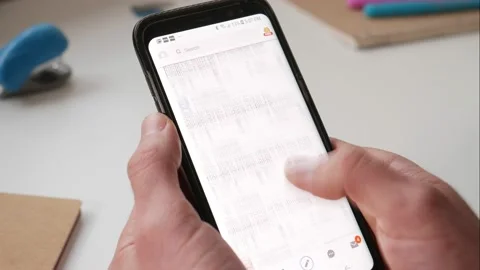 Browsing Social Media Feed on a Smartphone Fast Timelapse Stock Footage 142411865