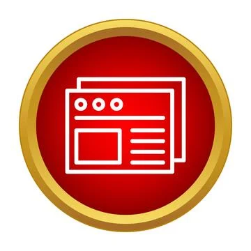 Browsing web pages online using an internet browser icon 스톡 일러스트