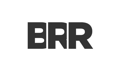 BRR logo design template with strong and modern bold text. Initial based ve.. Stock Illustration