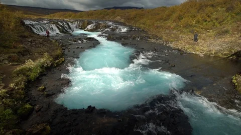 Bruararfoss Waterfall 스톡 동영상 101210183