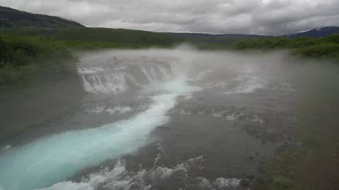Bruarfoss Falls Stock Footage 144366791