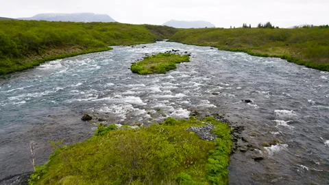 Bruarfoss waterfall and Bruara River Video stock 248452603