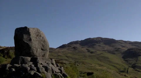 BRUCE STONE, GALLOWAY FOREST PARK, SCOTLAND Stock Footage 37531933