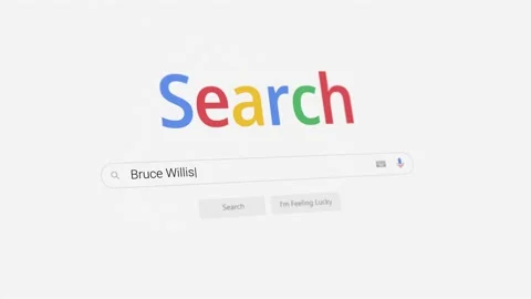 Bruce Willis search on the internet bar Stock Footage 270908724