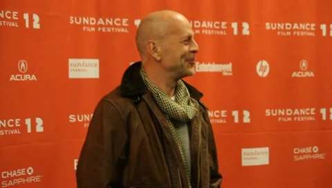 Bruce Willis at Sundance 2012 Stock Footage 10813512