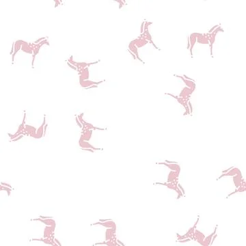 Brucellosis horse glyph seamless pattern Stock Illustration