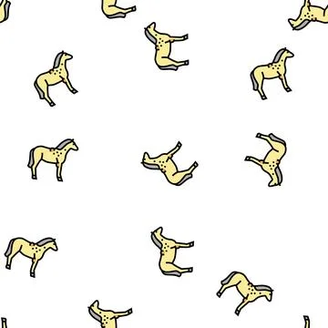Brucellosis horse vector seamless pattern Stock Illustration