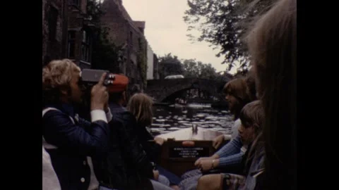 Bruges boat trip Stock Footage 253189601