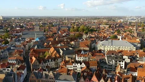Bruges city view Stock Footage 95569393