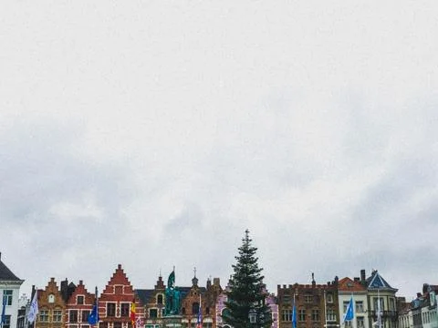 Bruges  Postcard Stock Photos