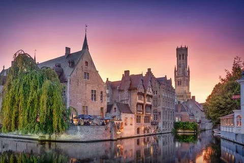 Bruges &amp; Sunset Stock Photos