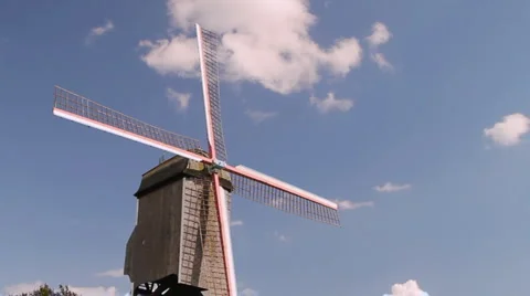 Brugge Windmill Stock Footage 934747