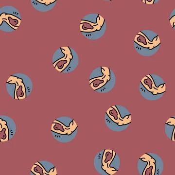 Bruised thigh muscle vector seamless pattern Stock Illustration