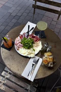 Brunch in a bistro Stock Photos
