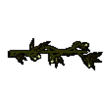 Brunch olive border divider pixel art vector illustration Illustrazione stock