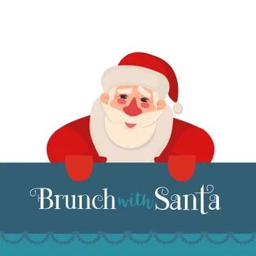 Brunch with Santa Stock Illustration