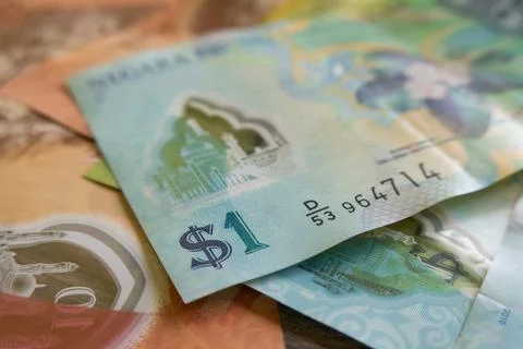 Brunei $1 note Stock Photos