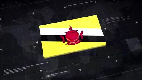 Brunei Background with Flag Vídeos de archivo 291592779