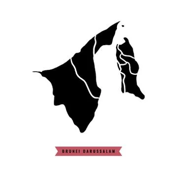 Brunei darussalam map vector design template illustration Stock-Illustration