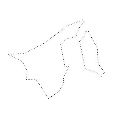 Brunei dotted outline vector map Stock Illustration