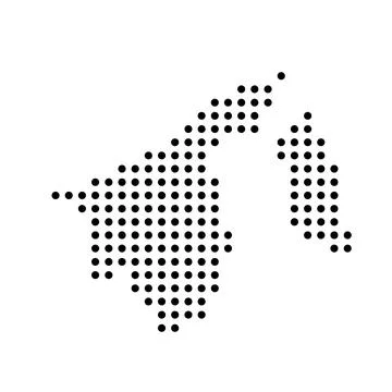 Brunei dotted vector map Illustrazione stock