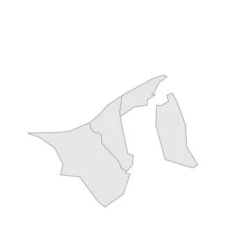 Brunei editable vector political map EPS Stock Illustration