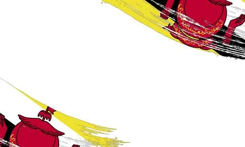 Brunei  Flag with Brush Stroke Effect, Grunge brush stroke. Watercolor pain.. Stock Illustration