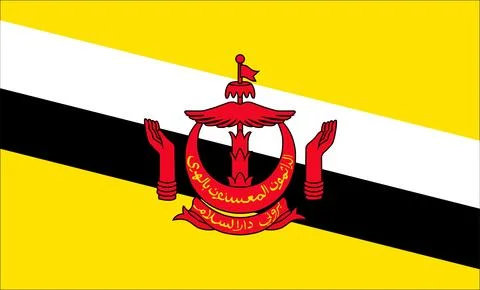 Brunei Flag Design Stock Illustration
