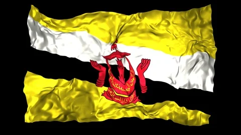 Brunei flag Stock Footage 110788552